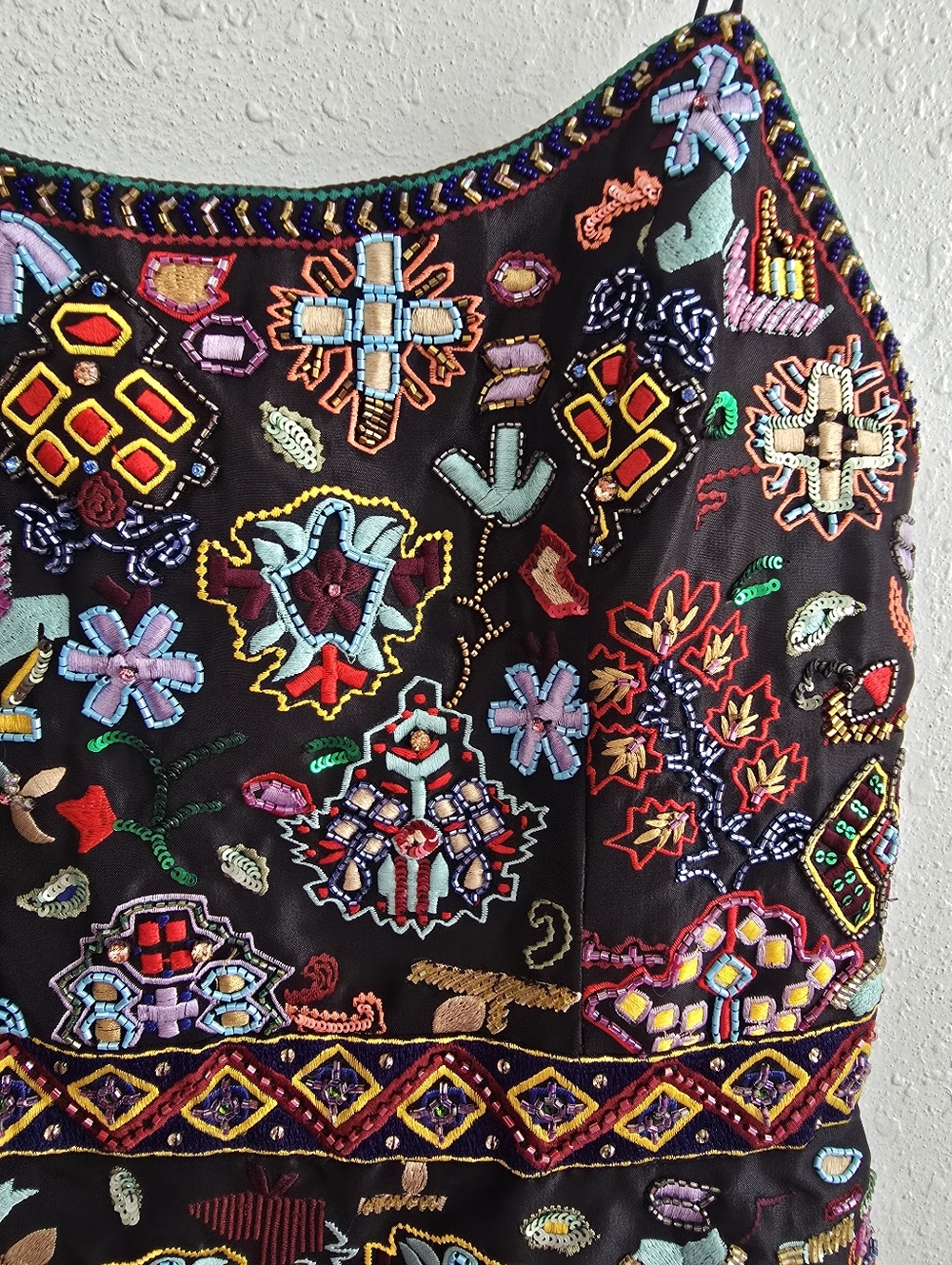 Alice & Olivia By Stacey Bendel Florencia Embellished Mini Dress Sz 12 - Picture 5 of 11
